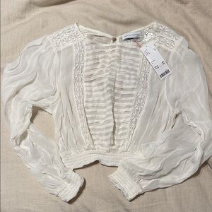 Urban Outfitters Cream Lace Blouse